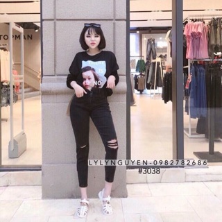 Quần baggy gucci rách gối