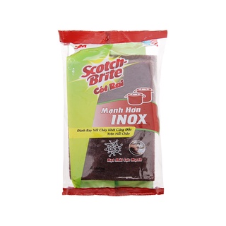 Miếng rửa chén Scotch Brite (Cót rai) 3M - 4 MIẾNG