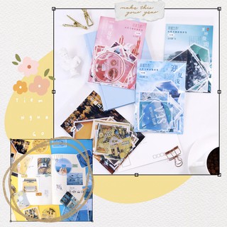 Gói 40 Sticker Phong Cảnh Ver6 Dùng Để Trang Trí Sổ, Planner, Điện Thoại - Tiệm Ngựa Gỗ