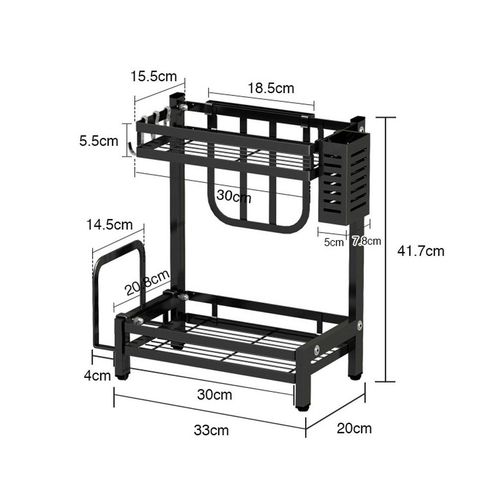 Kệ gia vị thép phủ sơn tĩnh điện loại 2 tầng và 3 tầng.