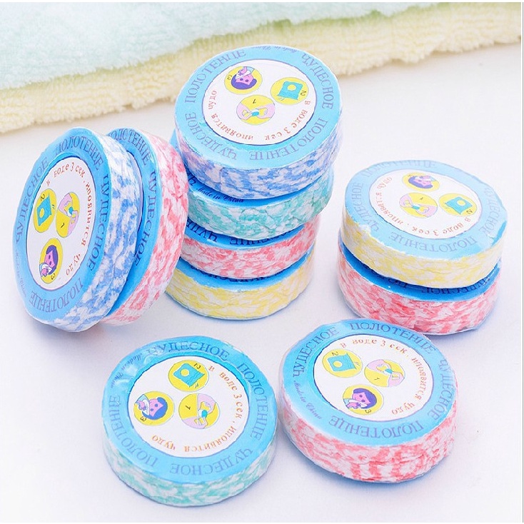 Khăn giấy dạng nén dùng một lần tiện dụng khi đi du lịch