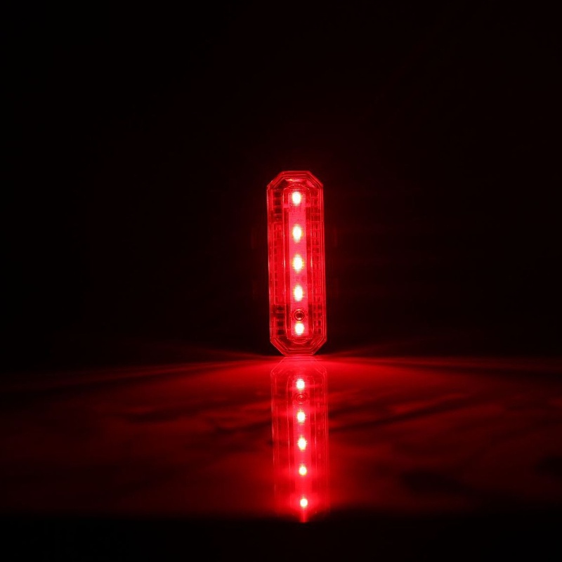 Đèn led MOSOWORLD 5 bóng gắn sau xe đạp sạc usb chuyên dụng