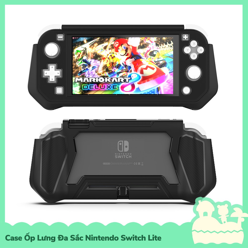 [Sẵn VN - NowShip] Phụ Kiện Case Ốp Lưng TPU Bảo Vệ Với Kính Cường Lực PC Đa Sắc Cho Máy Game Nintendo Switch Lite