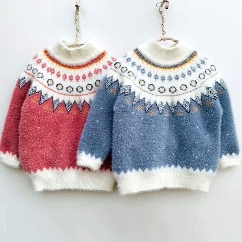 _ Áo Len Lông Thỏ Cho Bé -Len New Quảng Châu