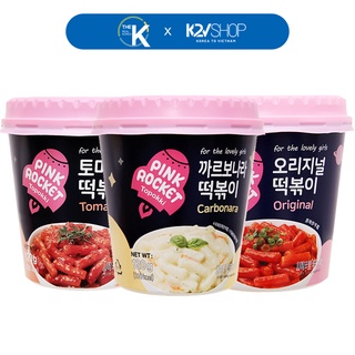 Bánh Gạo Ly Topokki 3 Vị PINK ROCKET Hàn Quốc 120g - K2V Shop