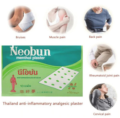 Miếng dán giảm đau Neobun Menthol Plaster Thái Lan - Nội Địa Thái Lan - Đủ Size
