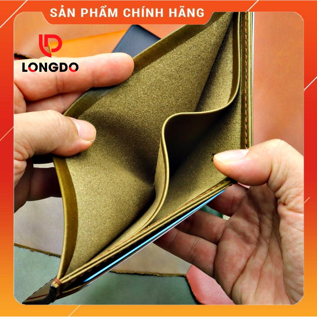 Ví Da Bò Pullup Cao Cấp - Cam Kết 100% Da Bò Thật - Ví Ngang - Hàng Chính Hãng Thương Hiệu Longdo Leather - B01