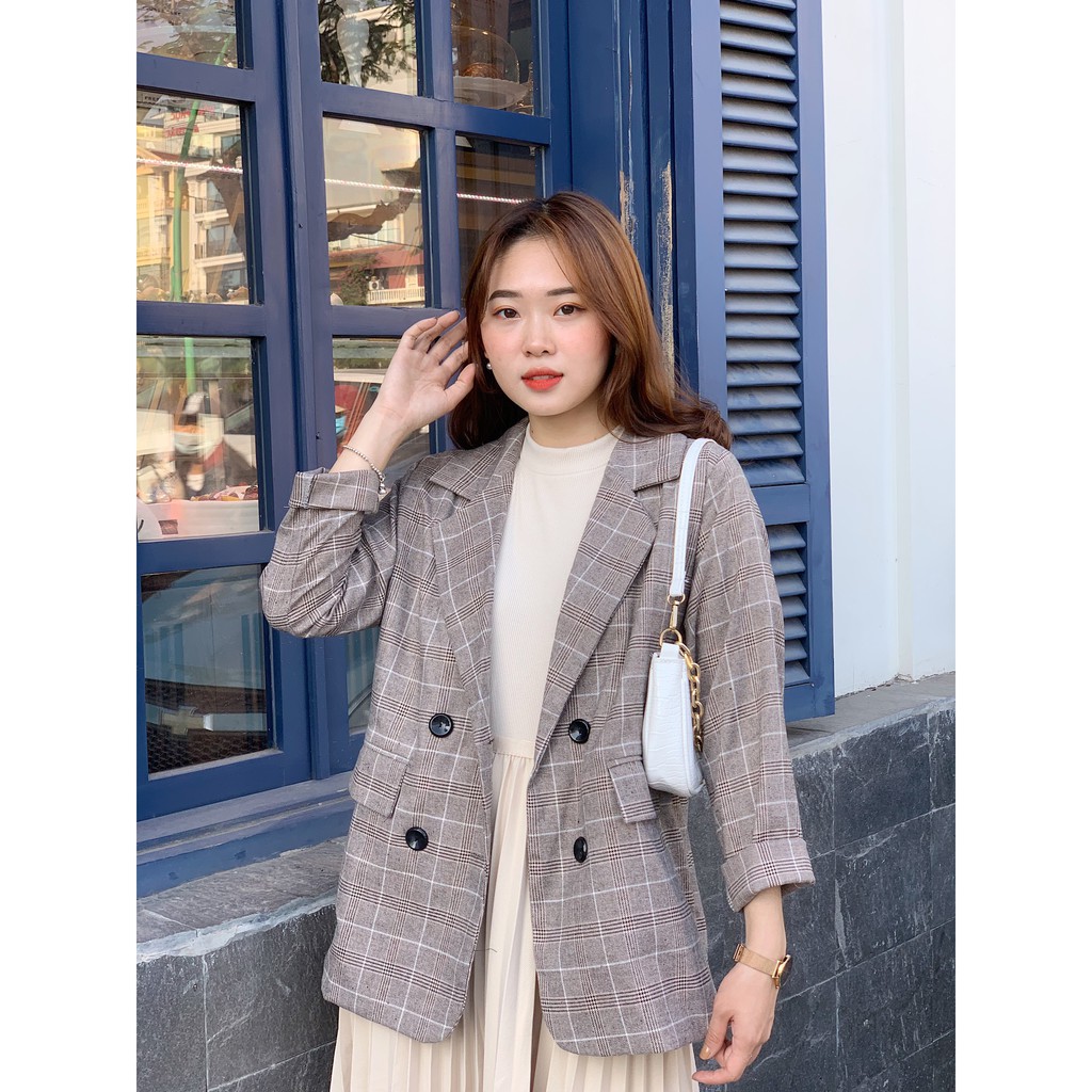 4 khuy nắp túi kẻ ô | BigBuy360 - bigbuy360.vn