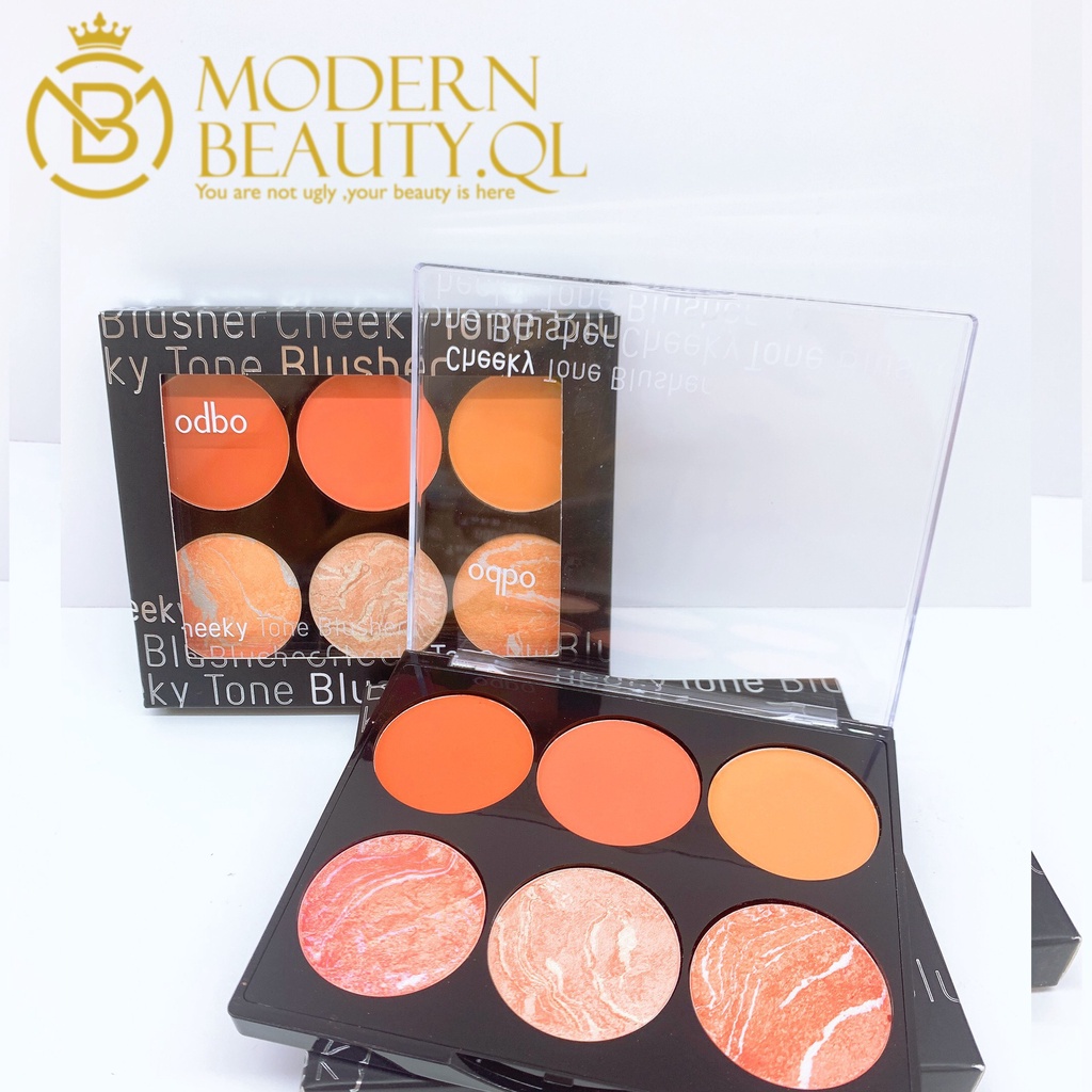 Phấn má hồng và bắt sáng 6 ô ODBO