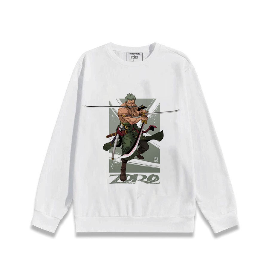 Áo Sweater In Hình One Piece Zoro độc đẹp