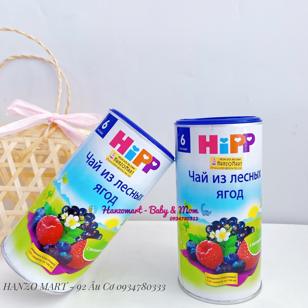 Trà hoa quả trái cây bé ăn dặm HIPP nội địa Nga 200gr