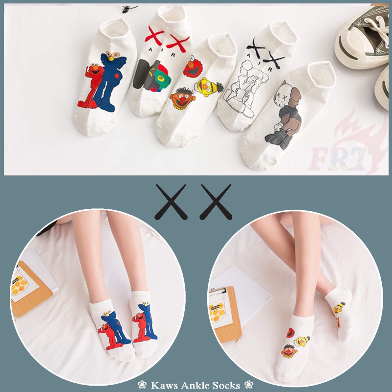 ×× Kaws Ankle Socks ×× H&amp;Q Comfortable Socks Cotton Socks Fashion Cartoon Unisex Socks Lovers Sox