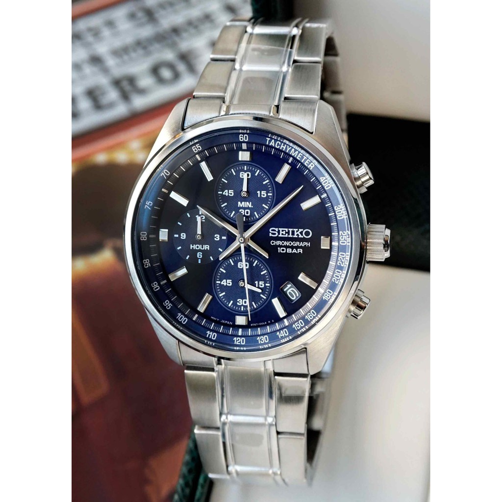 Đồng hồ nam chính hãng Seiko Chronograph SSB377P1 - Máy quartz pin - Kính khoáng cường lực