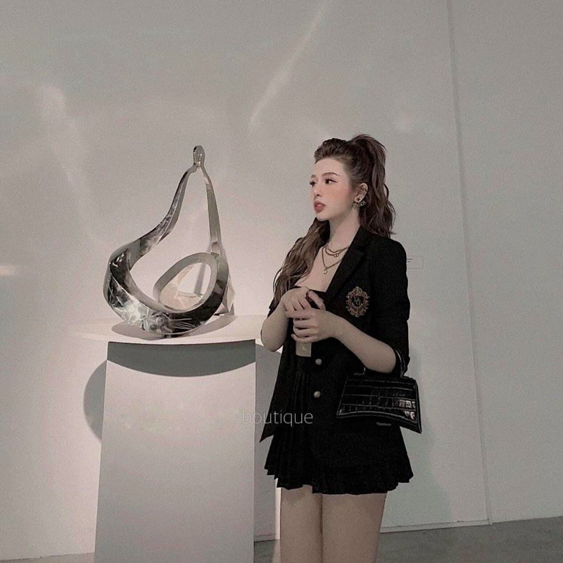 [Mã WASTCOOL giảm 15% tối đa 50K đơn 99K] Sét áo vest + chân váy xếp ly ( có quần trong) | BigBuy360 - bigbuy360.vn