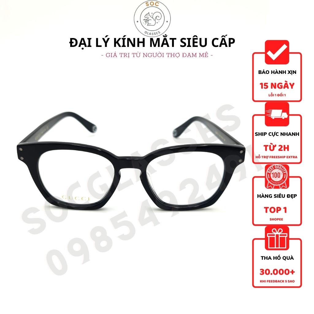 Gọng kính cận vuông quốc dân GC Sơn Tùng Unisex nam nữ chống tia UV SGGG02 HOT trend cao cấp Best đẹp full - SOC GLASSES