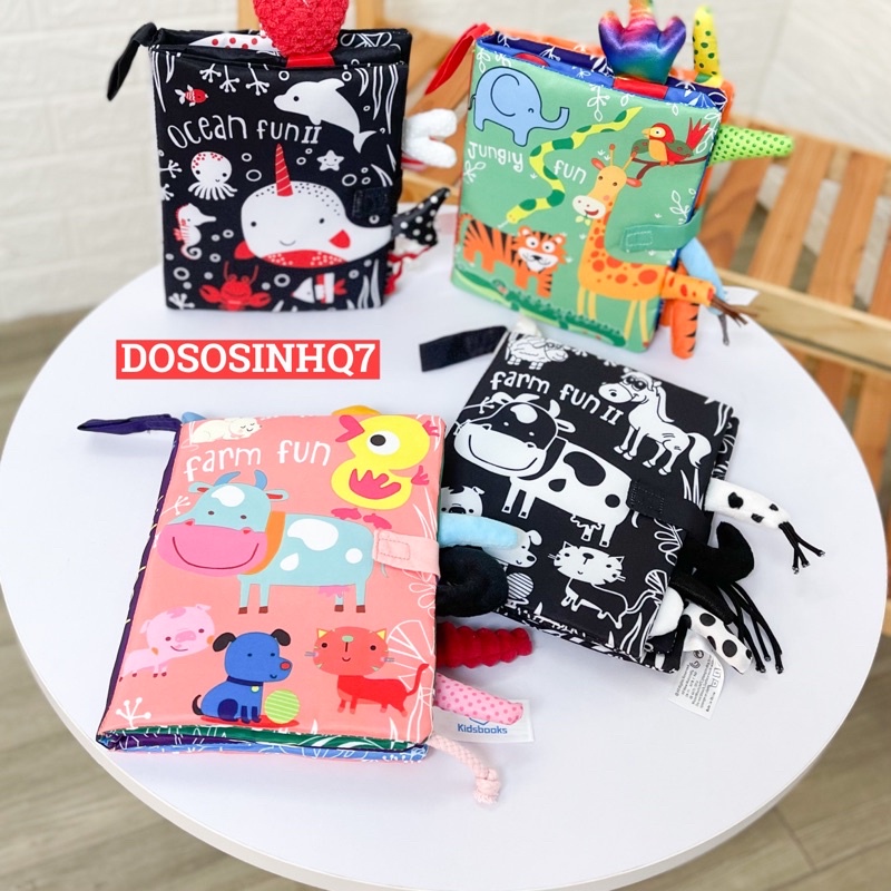 Sách vải kích thích đa giác quan cho bé