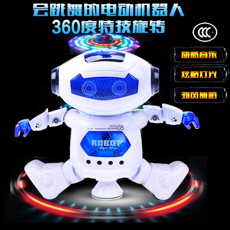 Đồ Chơi Ro Bot Xoay 360độ - Robot khiêu vũ nhảy múa tặng kèm pin