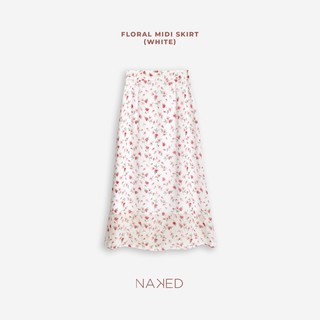 Naked by v - chân váy floral midi skirt