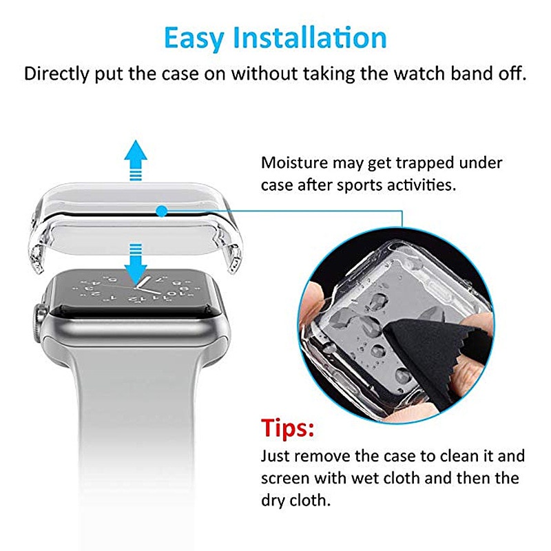 Ốp Bảo Vệ Đồng Hồ Apple Watch 7 6 SE 5 4 3 2 1 45mm 41mm 40mm 44mm 38mm 42mm