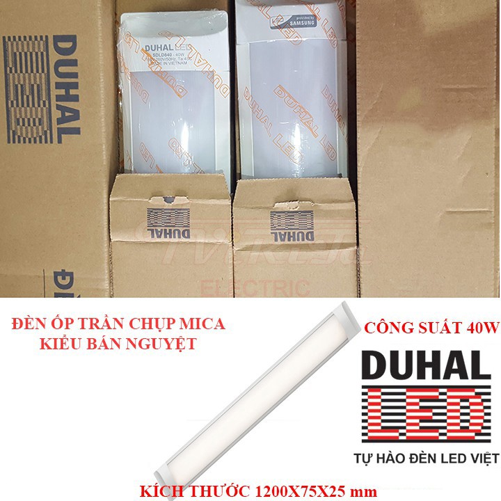 Đèn Led ốp trần bán nguyệt Duhal 40W 1m2 20W 0.6m 10W 0.3m | WebRaoVat - webraovat.net.vn