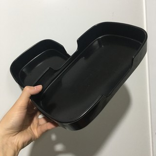 Khay phíp chữ nhật SUKI đen bóng (loại to) đựng thịt nướng BBQ 100% melamine cao cấp
