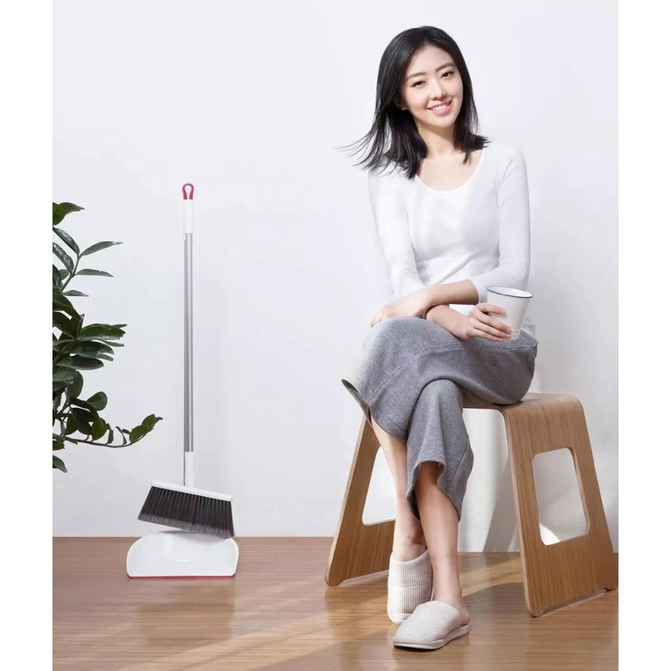 Bộ chổi xẻng thông minh XIAOMI Yijie Broom Combination YZ-03 Red Gray Cloth