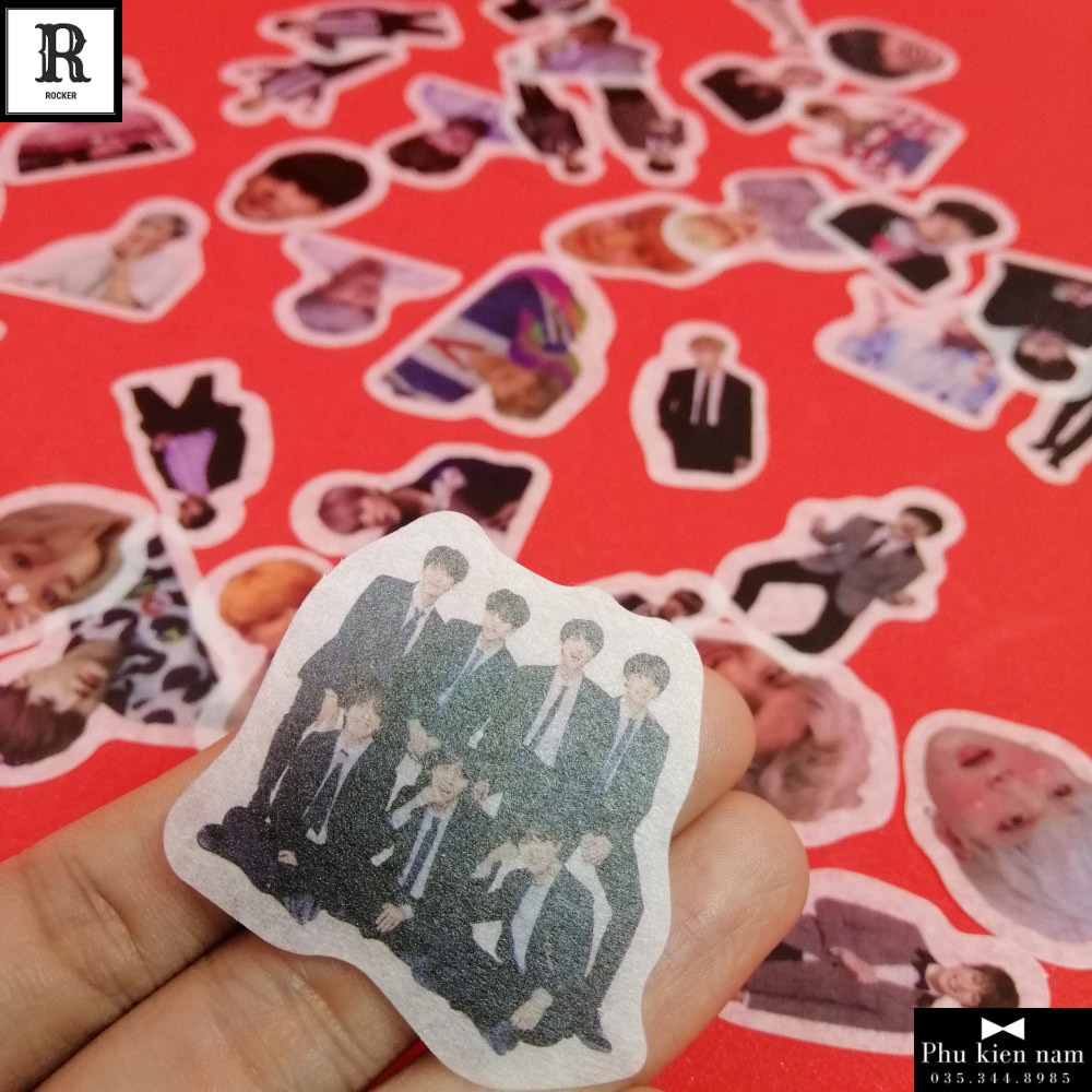 Sticker PVC BTS 39 Hình ST095 - Stickers Chống nước Dán Mũ bảo hiểm Vali Laptop Điện thoại Dán xe