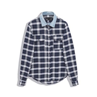 Áo Sơ Mi Nam INF Caro Phối Cổ Jean Thời Trang, Chất Vải Cotton Dày Dặn Cao Cấp, SM005234, SOMEHOW