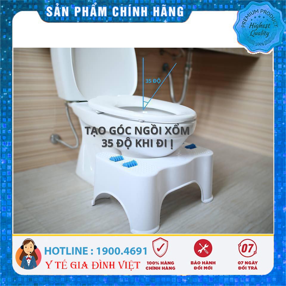 Ghế Tõm Tõm - Ba người đứng lên không gẫy - Ghế kê chân toilet - chống táo bón