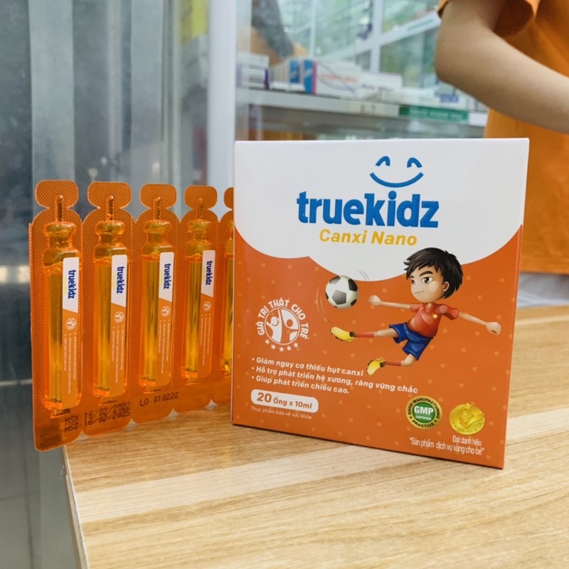 Truekidz Canxi Nano - Bổ Sung Canxi Cho Trẻ Còi Xương Rụng Tóc 20ống *10ml