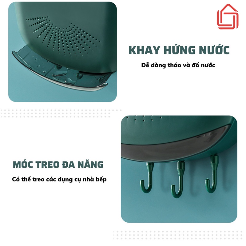 Hộp đựng đũa muỗng có nắp đậy gắn tường tránh côn trùng, ẩm mốc - nhamoi