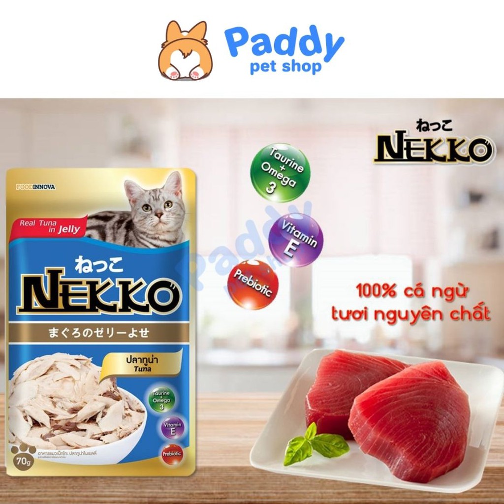Pate Nekko Thạch Jelly Cho Mèo Mọi Lứa Tuổi (70g)