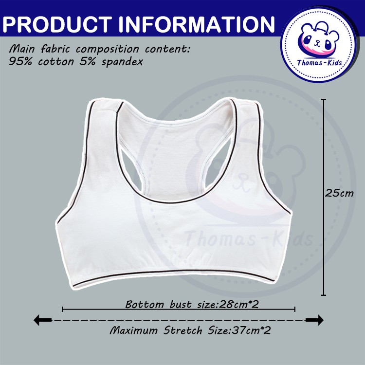 Áo ngực thể thao có mút mềm mại B220/10-16Y cho bé