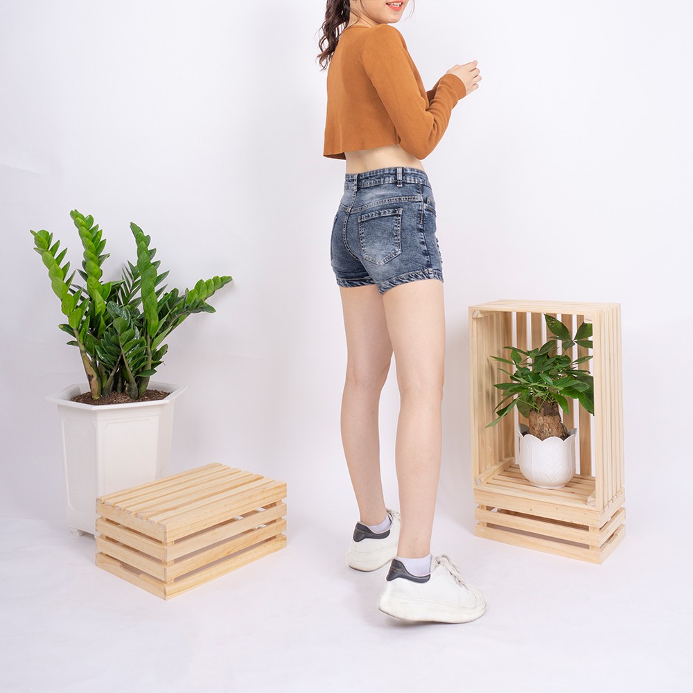 [Mã FAMAYWA giảm 10K đơn 50K] Quần short jean nữ Ulzzang GENZ mẫu xước thời trang ZWJ014 | BigBuy360 - bigbuy360.vn