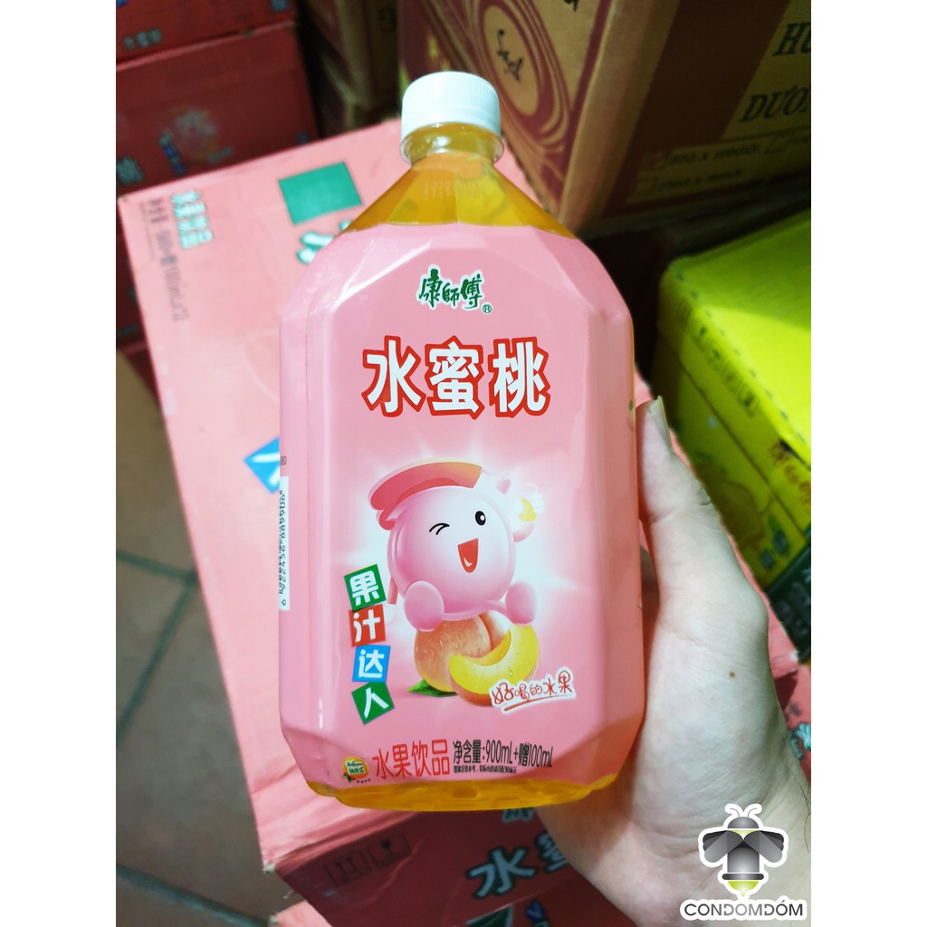 [Thùng 12 chai 1 lít] Nước lê - nhài - chanh - đào - nho thanh mát giải nhiệt, đẹp da