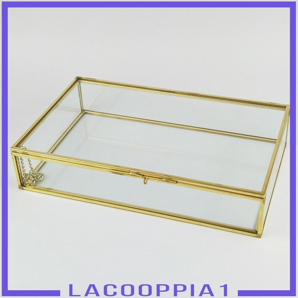 [Lacooppia1] Hộp Đựng Trang Sức Bằng Thủy Tinh Phối Nhung