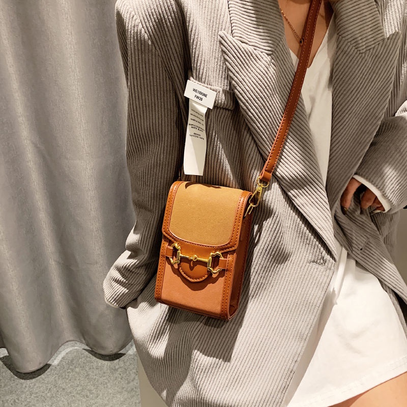 Túi Đeo Chéo Đựng Điện Thoại Phong Cách Retro Cao Cấp Thời Trang Thu Đông Dành Cho Nữ