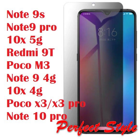 Cường Lực chống nhìn Trộm Xiaomi note 9s 10 11 12 pro Redmi 9T 9A 9C 10A 10x 4g Poco M3 x3 K50 K60 gaming Mi 11T 12T