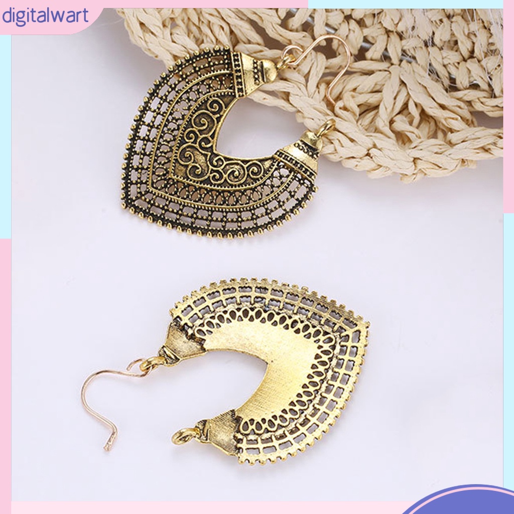 Cặp Khuyên Tai Dáng Dài Thiết Kế Hình Trái Tim Đính Đá Quý Nhân Tạo Sang Trọng Cá Tính Dành Cho Nữ