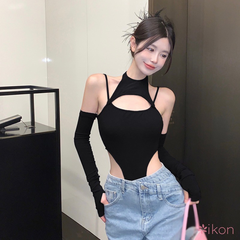 Áo Liền Quần Màu Sắc Đơn Giản Phong Cách Hàn Quốc Cho Nữ