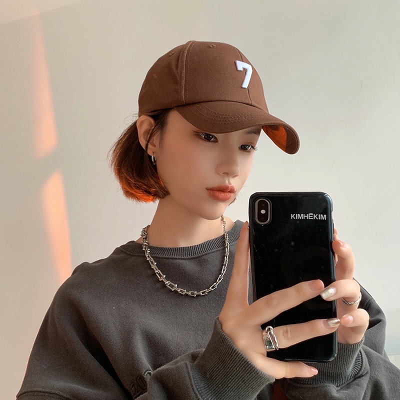 Mũ Lưỡi Trai Bóng Chày Cứng Che Nắng Mùa Hè Phiên Bản Hàn Quốc Số 7 Cỡ Lớn Che Nắng Mặc Ngoài Đường Phố Cho Nam Và Nữ