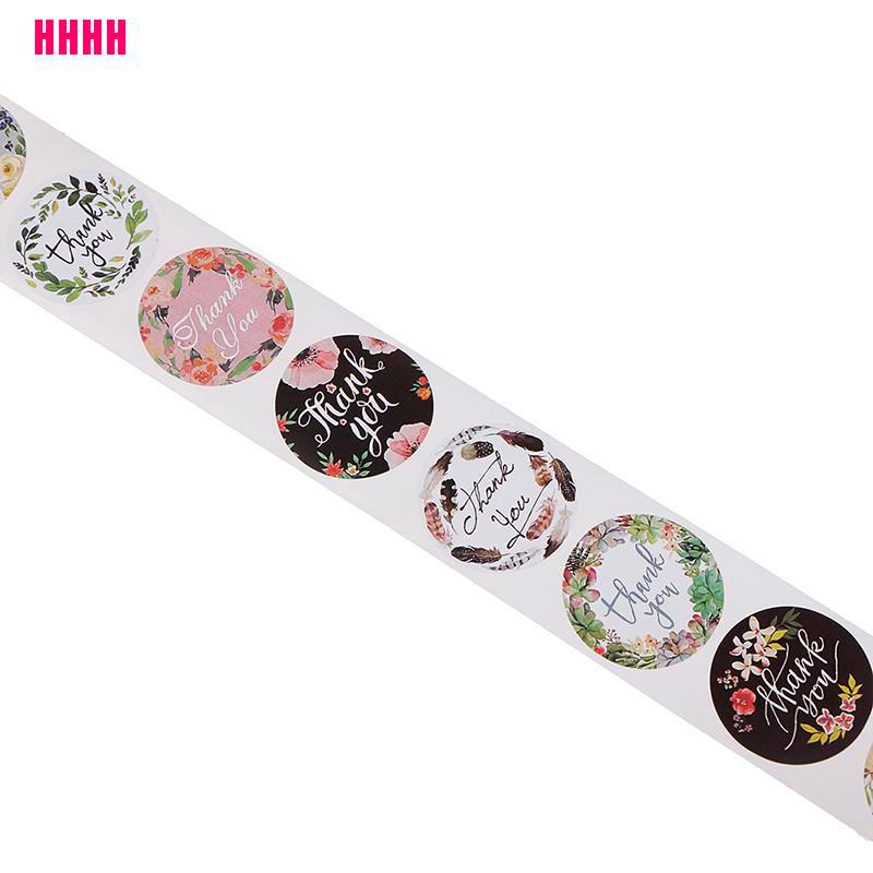 Cuộn 500 miếng dán in chữ Thank You xinh xắn trang trí đám cưới