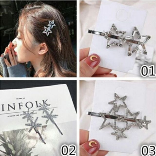 KẸP TÓC NGÔI SAO ĐÍNH ĐÁ XỊN SANG
