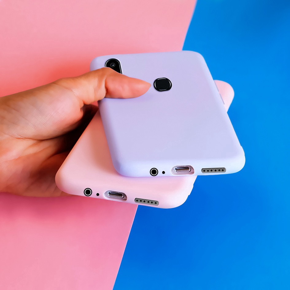 Ốp điện thoại trơn màu dễ thương cho Samsung Galaxy A10S A 10s 2019 A10 A107 A107F