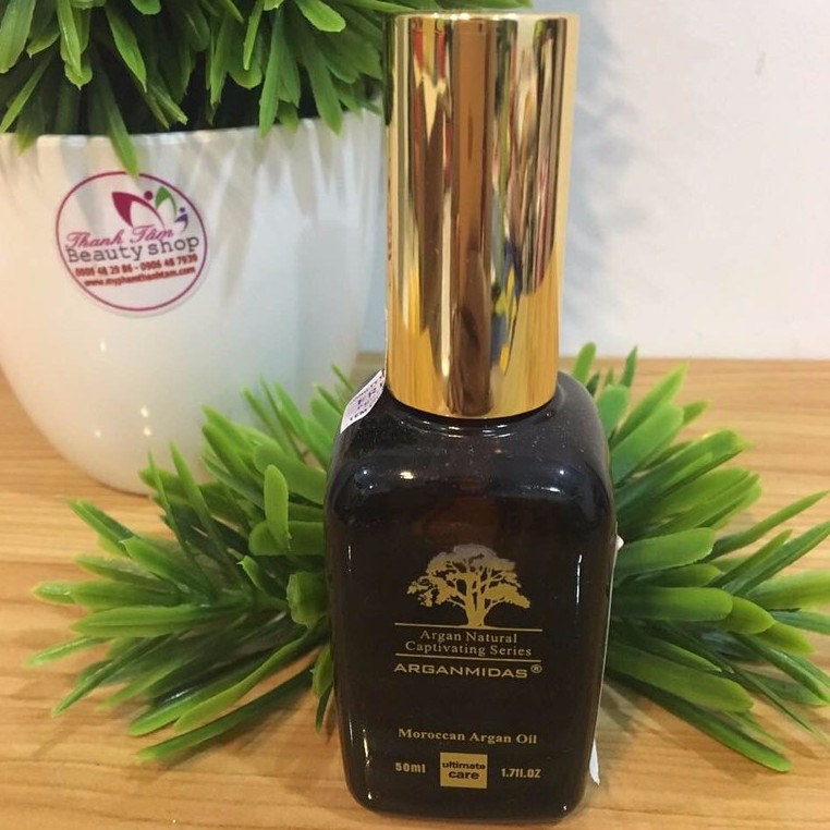 Tinh dầu phục hồi tóc hư tổn khô xơ Arganmidas Moroccan Argan Oil 50ml