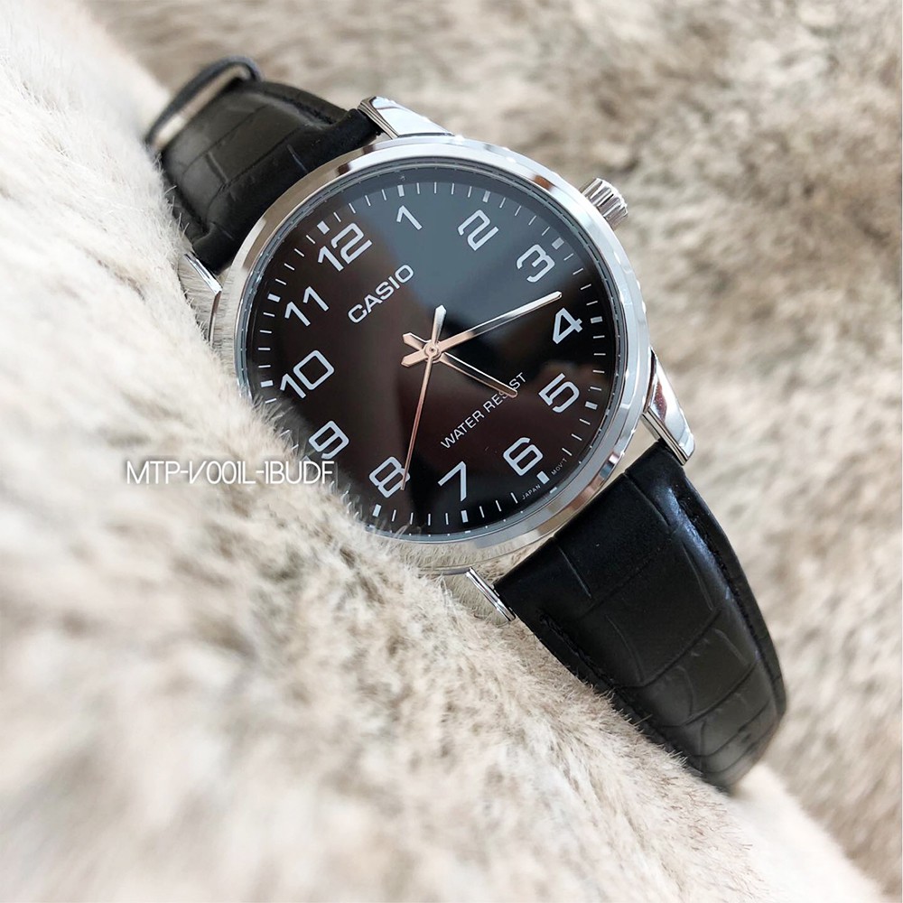 [HOT] Đồng hồ nam dây da Casio Standard chính hãng Anh Khuê MTP-V001L-1BUDF