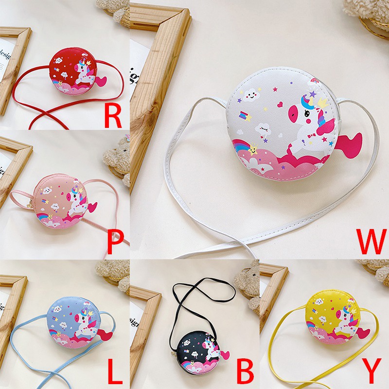 Túi Đeo Chéo Vai Đựng Tiền Xu Mini Họa Tiết Hoạt Hình Dễ Thương Dành Cho Trẻ Em