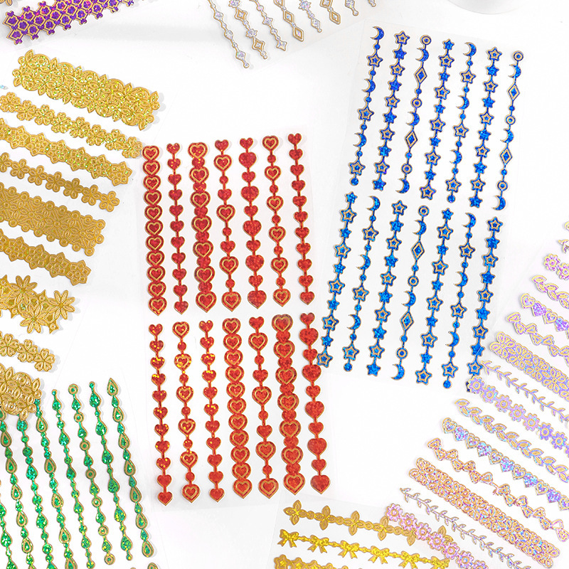 1 Miếng Dán Hình Ngôi Sao Và Mặt Trăng Đính Sequin Lấp Lánh