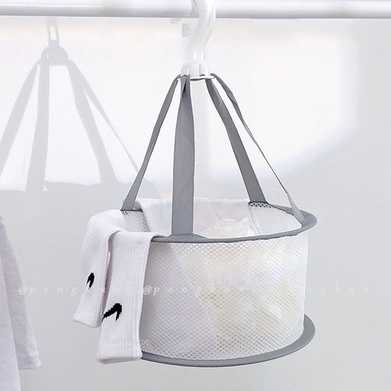 Giỏ Lưới cotton 20CM Hai Tầng Phơi Khô Áo Quần/Đồ Trang Điểm Đa Năng