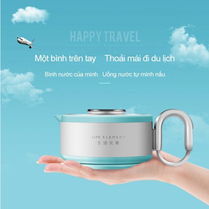 Bình đun nước siêu tốc gấp gọn có màn hình